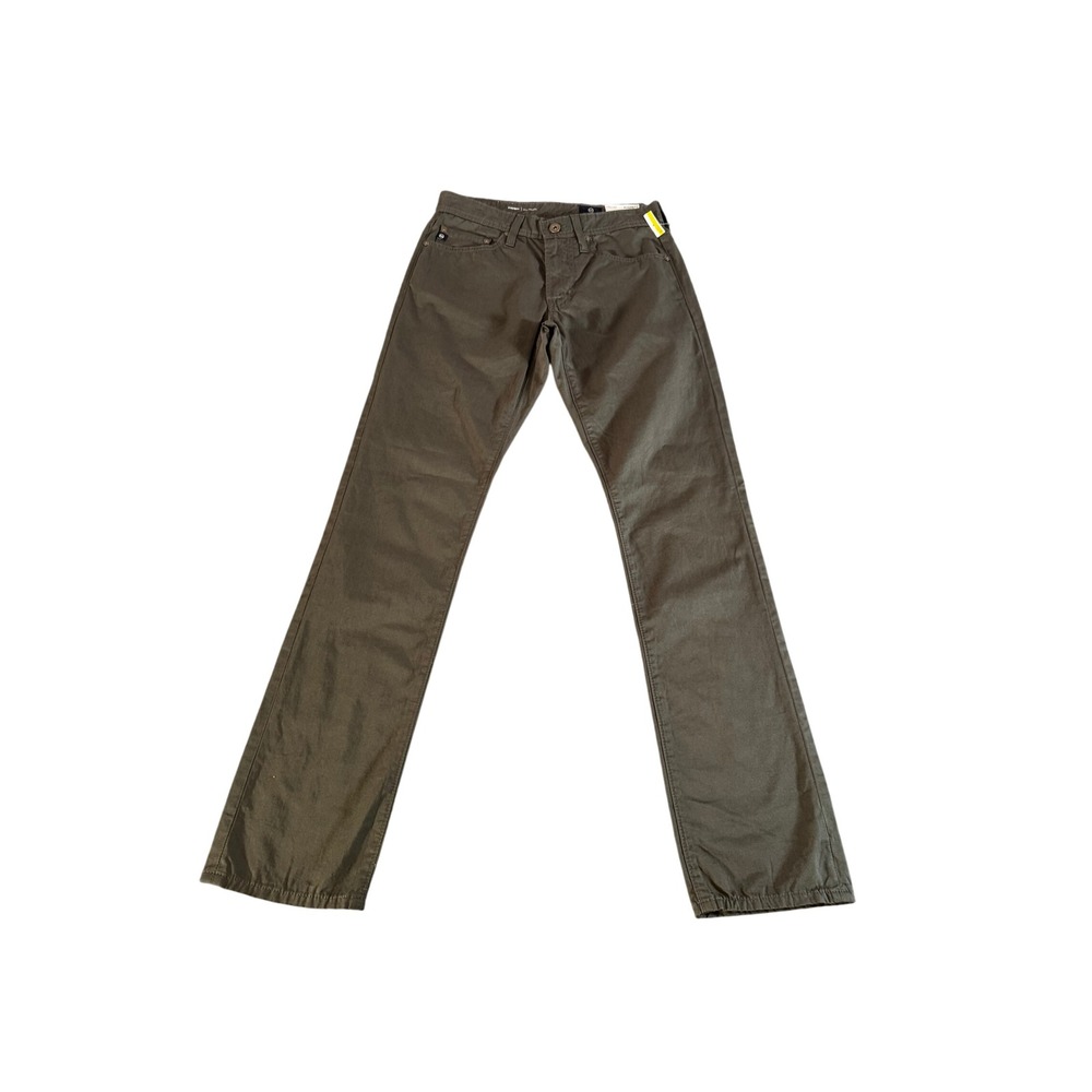 AG Adriano Goldschmied Everett Slim Straight Pants 28x32 Olive Green New
